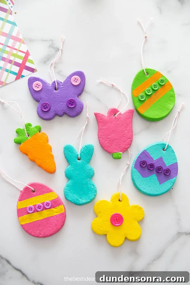 Christmas ornaments made in Easter shapes and designs. 