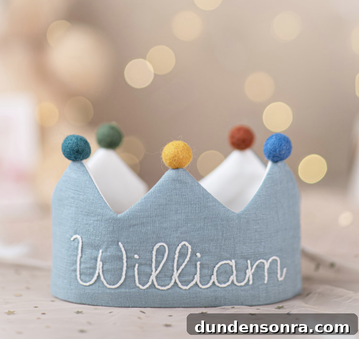 Once Upon a Time Party Photo of a personalized crown.