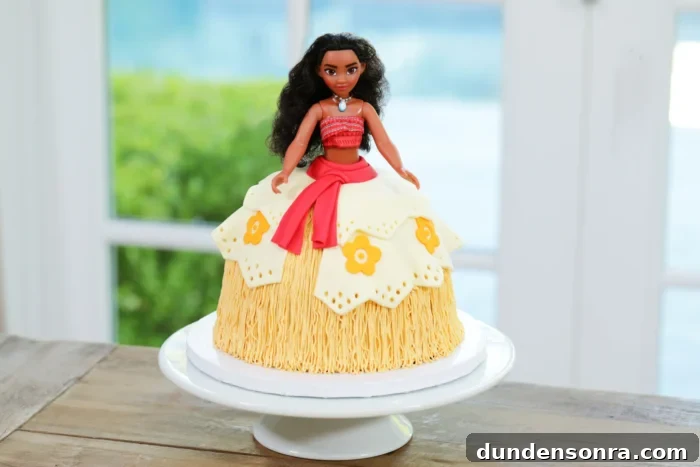 Moana Princess Birthday Cake Birthday cake in the shape of Moana.