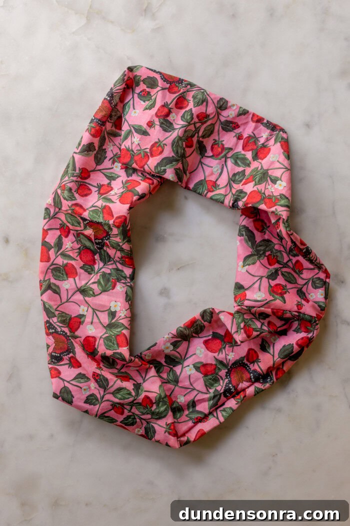 fabric tube for scrunchie