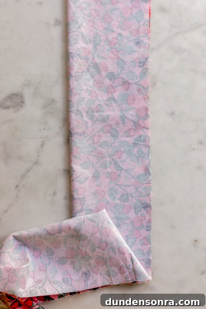 folded piece of fabric