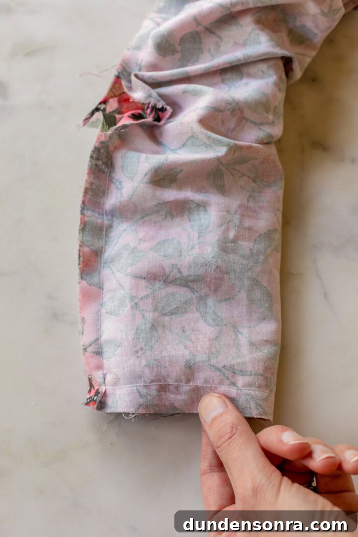 seam in fabric