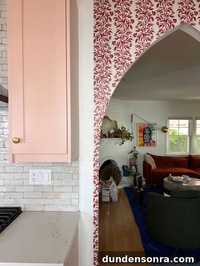 installing wallpaper on archway