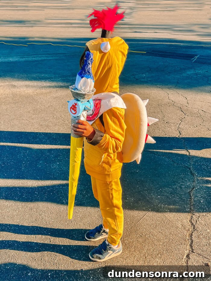 Bowser Jr Costume and giant paintbrush