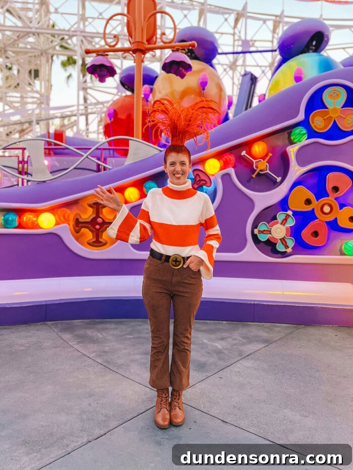 Woman in Anxiety costume from Inside Out 2