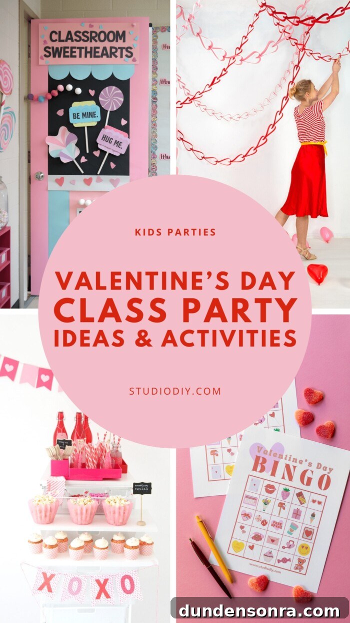 Creative Valentine's Day Classroom Party Ideas for Every Grade 2 Collage of Valentines Day Class Party Ideas