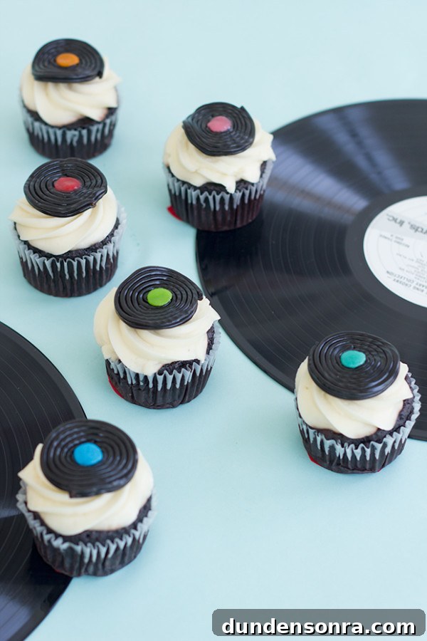 DIY Record Cupcake Toppers