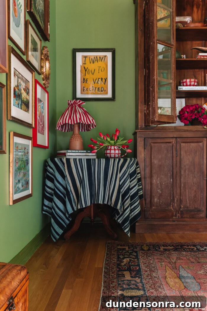 Green Bedroom Stripe Tablecloth