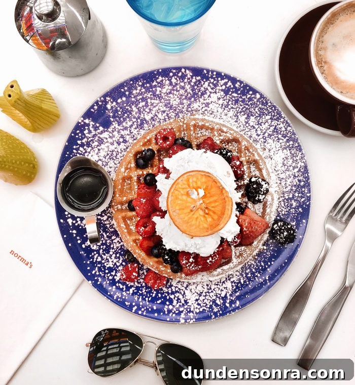 Palm Springs Travel Guide: Top Restaurants, Shops & Attractions 6 A plate with waffles on it
