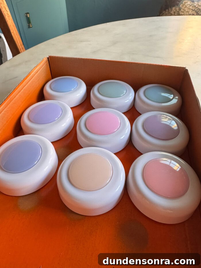 Inside Out Trunk-or-Treat Costume and Decoration Ideas 17 puck lights in different colors