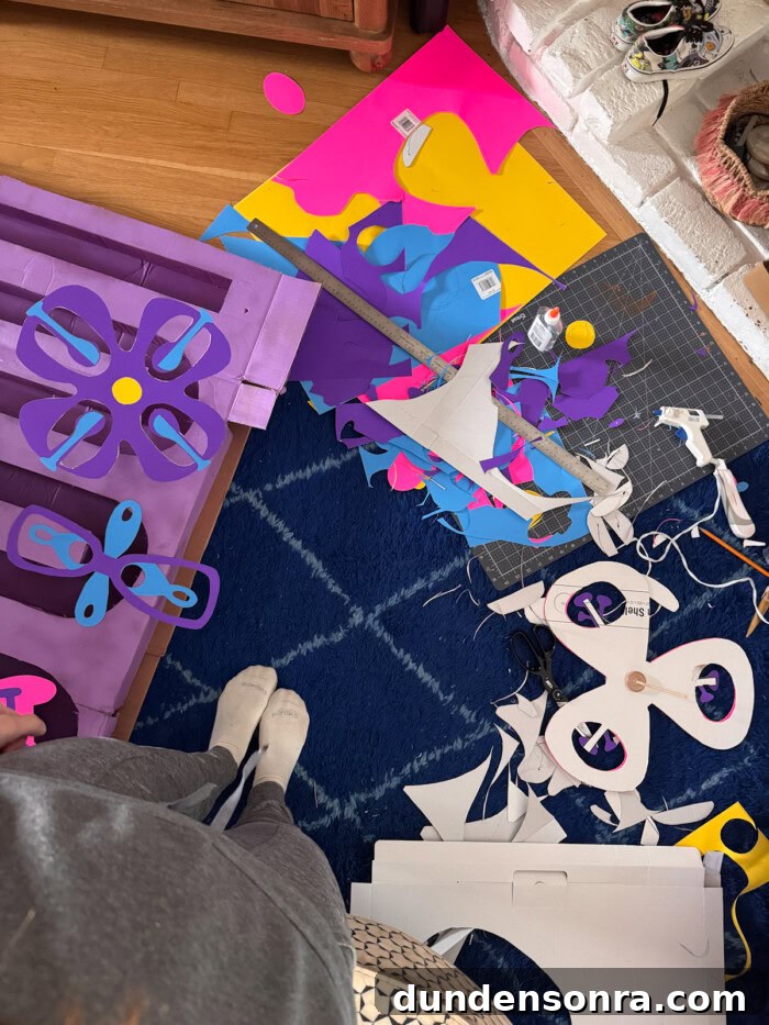 Inside Out Trunk-or-Treat Costume and Decoration Ideas 7 purple inside out cardboard piece for trunk or treat