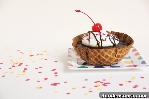 DIY Waffle Bowl Mini Cakes