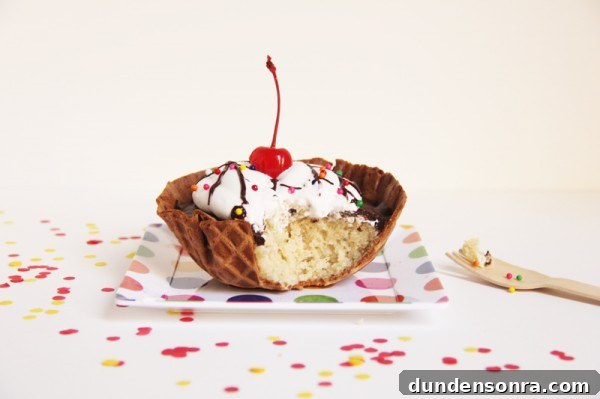 Cakes in Waffle Bowls