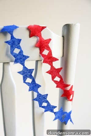 Fourth of July DIY Star Streamer Garland