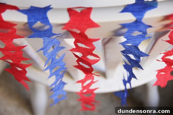 DIY Star Streamer Chair Decor