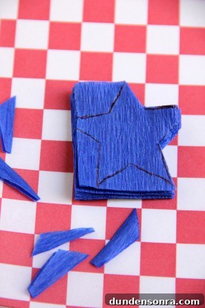 Red White and Blue Star Streamers