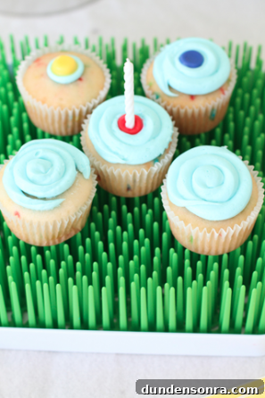 Paint Party Birthday Cupcakes