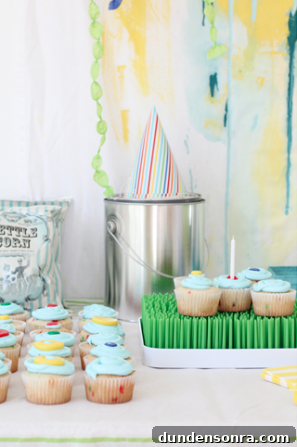 Paint Party Cupcake Table