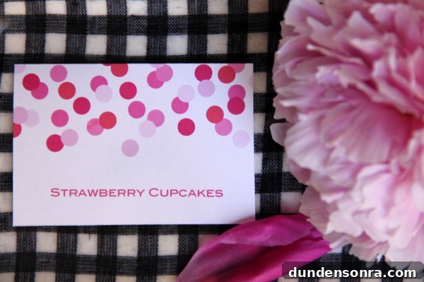 Pink Confetti Dessert Bar Labels