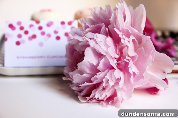 Pink Peony Printable Labels