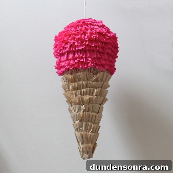 DIY Ice Cream Cone Pinata