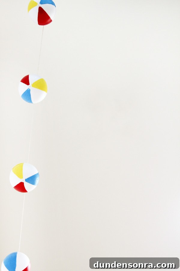 DIY Beach Ball Garland