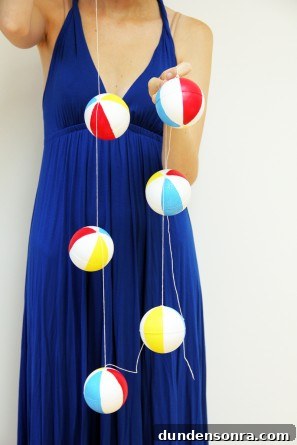 DIY Beach Ball Garlands