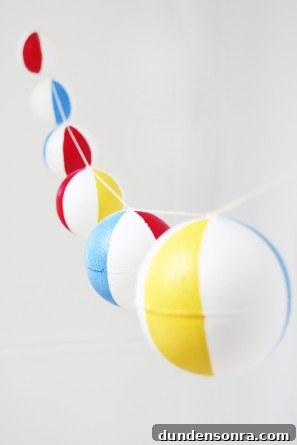 DIY Pool Party Beach Ball Garland