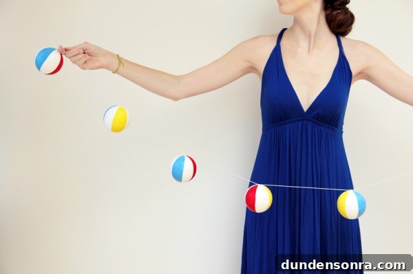 DIY Beach Ball Garlands Tutorial