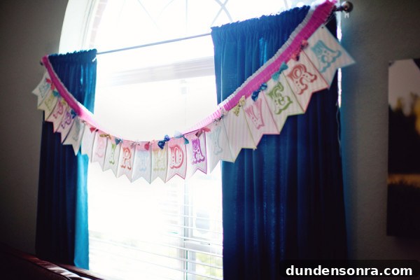 Custom Girly Happy Birthday Bunting