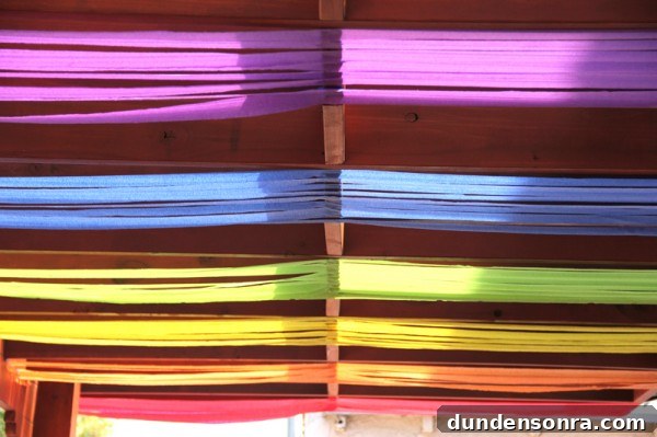 DIY Rainbow Birthday Party Ceiling DIY Rainbow Birthday Party Ceiling
