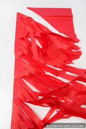 DIY Vertical Fringe Backdrop