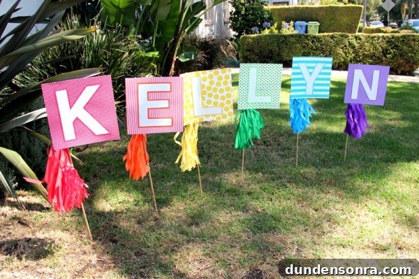 DIY Rainbow Birthday Sign