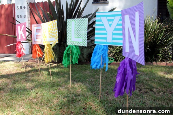 DIY Birthday Lawn Sign