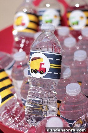 Construction Birthday Water Bottles Construction Birthday Water Bottles