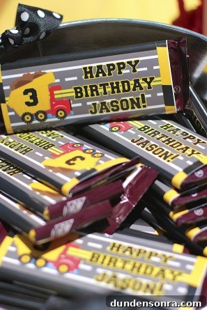 Construction Birthday Party Chocolate Bar Favors Construction Birthday Party Chocolate Bar Favors