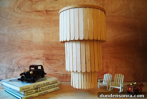 Popsicle Stick Chandelier