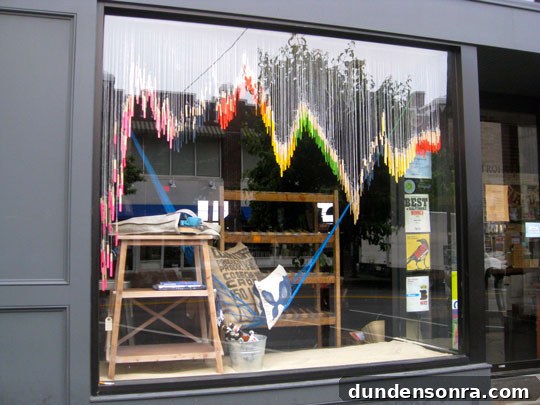 Popsicle Stick Window Display