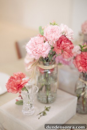 Pink Carnation Centerpieces