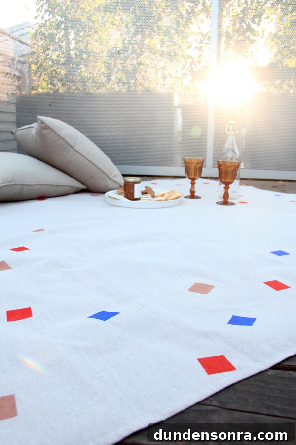 DIY Geometric Picnic Blanket DIY Geometric Picnic Blanket