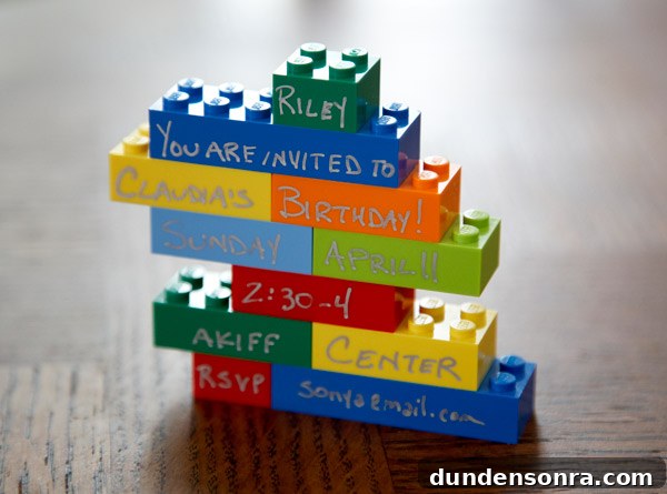 Lego Birthday Party Invitation Lego Birthday Party Invitation