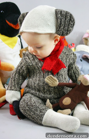 DIY Sock Monkey Baby Costume DIY Sock Monkey Baby Costume