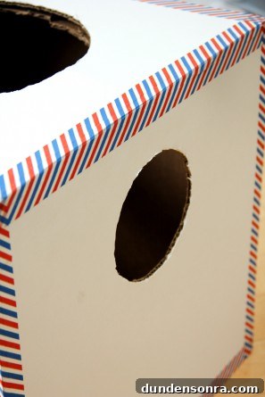 DIY Cardboard Box Air Mail Kids Halloween Costume