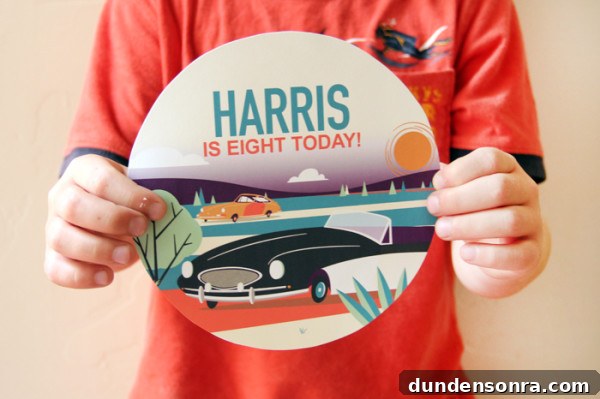 Vintage Car Party Sign