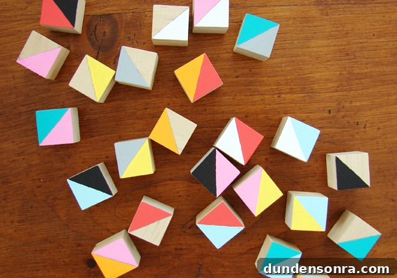 DIY Colorful Wooden Blocks