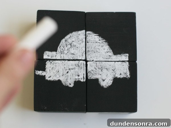 DIY Chalkboard Block Gift
