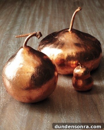 DIY Gilded Gourds