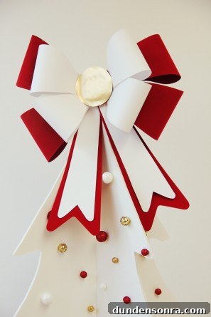 DIY Giant Bow Christmas Tree Topper