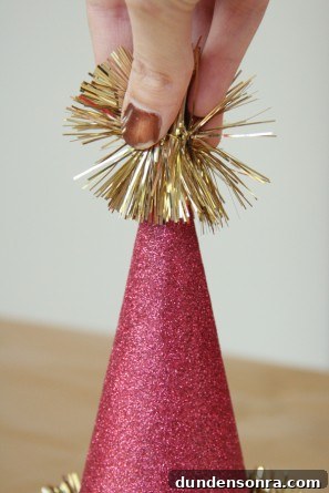 Tinsel Topped Party Hats
