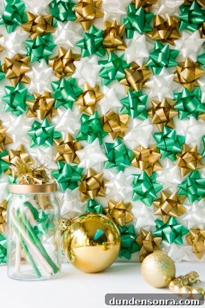 DIY Christmas Bow Backdrop